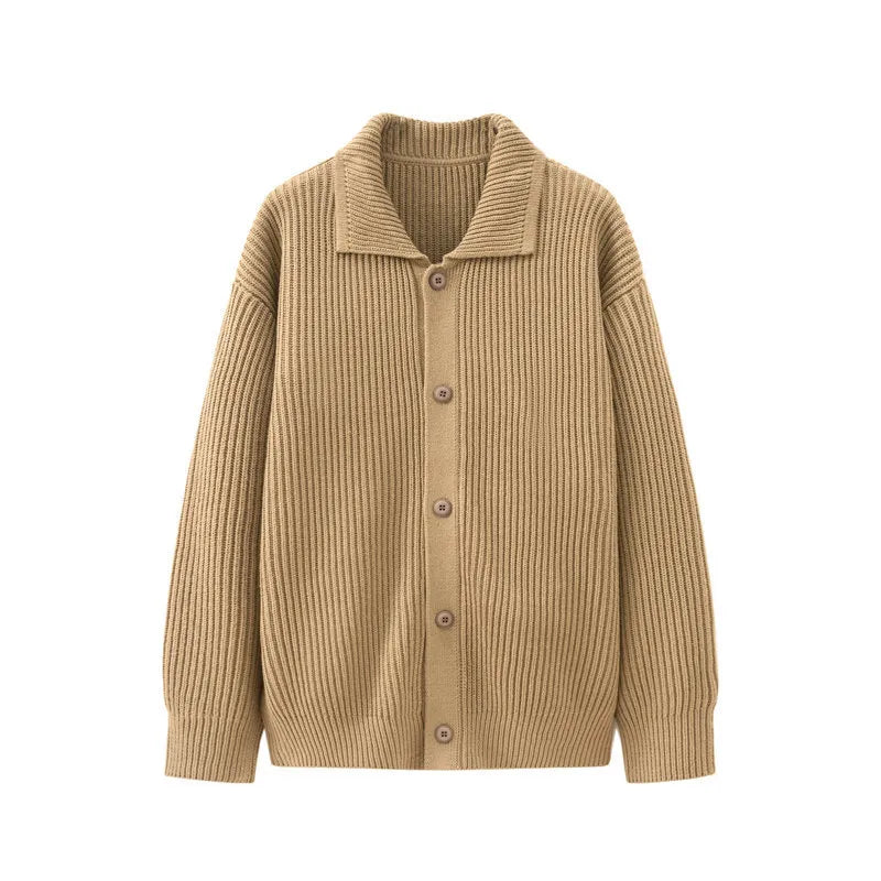 Cardigan Masculino em Tricô Canelado