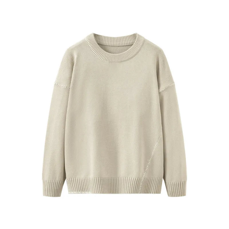 suéter masculino, suéter masculino com costura decorativa, suéter de tricô masculino, suéter moderno masculino, suéter masculino estiloso, suéter básico com detalhe, suéter casual masculino, suéter masculino com costura aparente, suéter masculino gola careca, suéter leve masculino, suéter masculino para meia estação, suéter confortável masculino, suéter masculino diferenciado, suéter masculino com acabamento premium, roupa masculina de frio, suéter masculino para trabalho, suéter masculino elegante, suéter