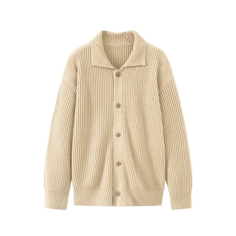 Cardigan Masculino em Tricô Canelado