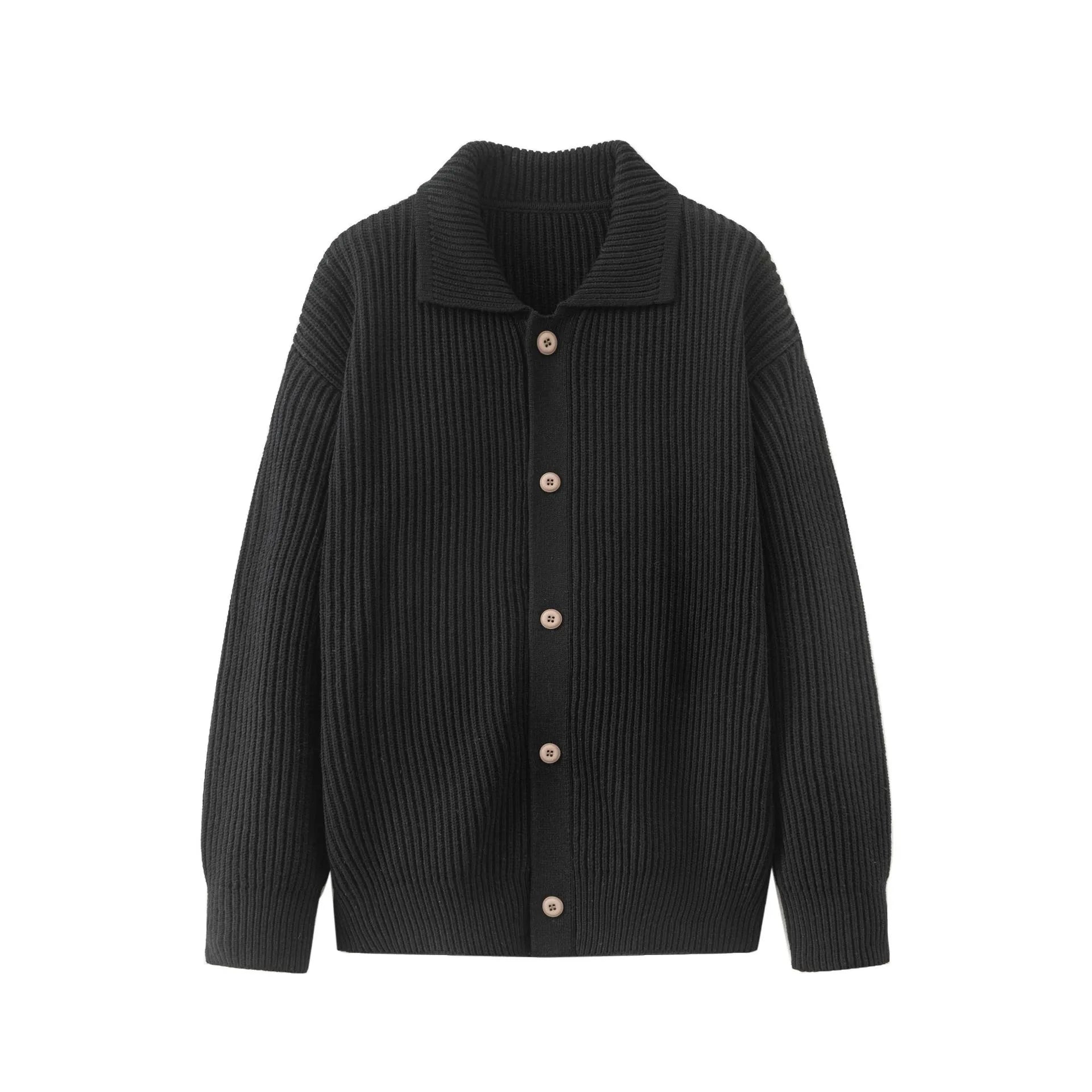 Cardigan Masculino em Tricô Canelado